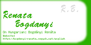 renata bogdanyi business card